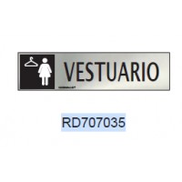 Señal adhesiva vestuarios 50x200x0,8mm NORMALUZ