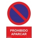 Señal adhesiva prohibido aparcar 200x300mm NORMALUZ