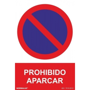 Señal adhesiva prohibido aparcar 200x300mm NORMALUZ