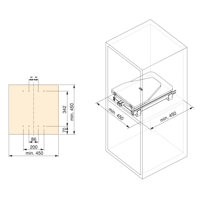 Emuca tabla de planchar plegable para mueble, extraíble, montaje sobre  balda, acero y madera. - Ferretería Campollano