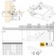 Emuca Juego de guías ocultas para cajones, sobre rodillos, 400 mm, extracción total, cierre suave, Cincado.