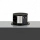 Emuca Regleta de 3 enchufes con 2 USB, de empotrar, retráctil, push, enchufe tipo Schuko, Acero y Plástico, Negro