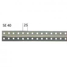 Perfil ranurado galvanizado se/40 2000mm 