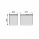 Emuca Contenedores para cajón cocina, altura 266 mm, 2x15L, Gris antracita
