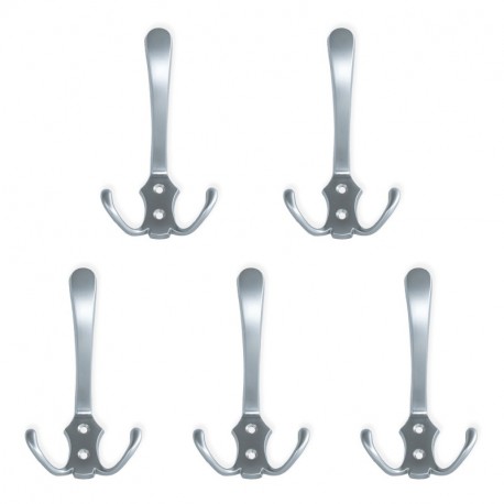 Torbellino Inocencia Nadie Emuca Colgador de dos ganchos para pared, zamak, cromado mate, 5 ud. - Ferretería Campollano Torbellino Inocencia Nadie Emuca Colgador de dos ganchos para pared, zamak, cromado mate, 5 ud. - Ferretería Campollano