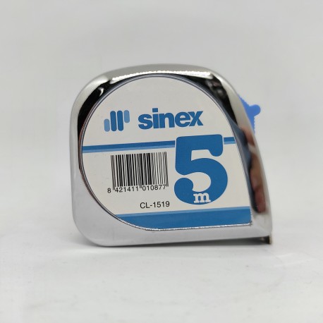 Flexometro con freno y clip 5mx19mm SINEX