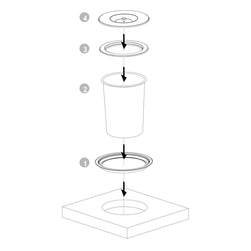 Cubo basura Emuca inoxidable 13LT