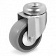Rueda serie 37 giratoria agujero Ø80mm goma gris 55kg TELLURE