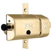 Cerrojo acorazado 546-RP/80 RK uve bombin 70mm dorado FAC