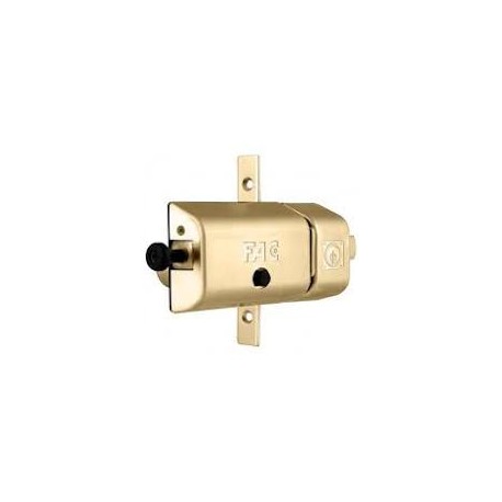 Cerrojo acorazado 546-RP/80 RK uve bombin 70mm dorado FAC