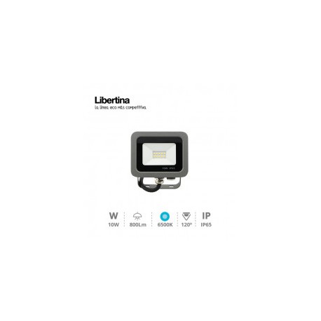 Foco led 10W 6500K 800Lm IP65 gris LIBERTINA