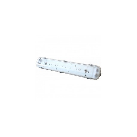 Pantalla estanca para 2 tubos led de 1500mm T8 vise IP65 SILVER