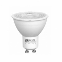 Bombilla led dicroica GU10 8W blanca 6000K 38º 230Vac 772Lm SILVER