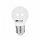 Bombilla led esferica E27 5W luz blanca 6000K 436Lm SILVER