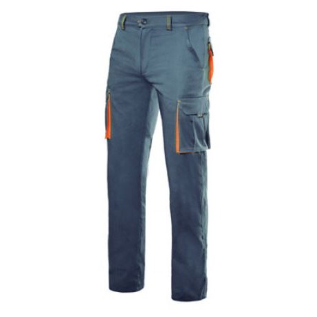 Pantalon stretch multibosillos 103024S 8-16 gris/naranja VELILLA
