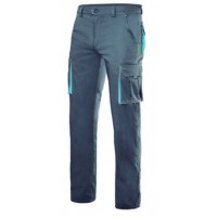 Pantalon stretch multibosillos 103024S 8-5 gris/celeste VELILLA