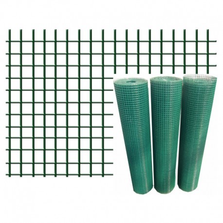 Malla electrosoldada plastico verde 19/19x1m Ø1,2mmx25m - Ferretería