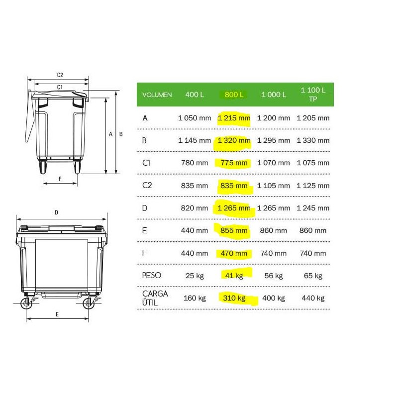 Cubo de basura Tayg 100 litros con pedal, comprar online