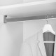 Emuca Barra para armario con luz LED, regulable 858-1.008 mm, batería extraible, sensor de movimiento, Luz Blanca natural