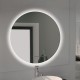 Emuca Espejo de baño Cassiopeia con iluminación LED decorativa Ø60cm