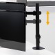 Emuca Soporte de monitor de 13 a 32 pulgadas para mesa, inclinable y giratorio 360​°, hasta 8 kg, acero, negro