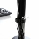 Emuca Soporte de monitor de 13 a 32 pulgadas para mesa, inclinable y giratorio 360​°, hasta 8 kg, acero, negro