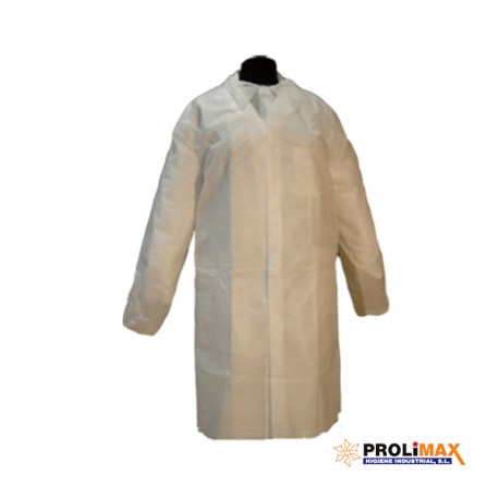 Bata polipropileno blanca cierre velcro soft 25g 65402 (10 unidades) PROLIMAX