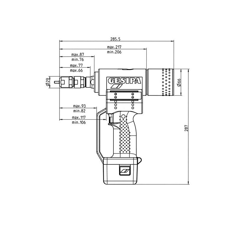 Remachadora tuercas GBM-5 GESIPA - Ferretería Campollano