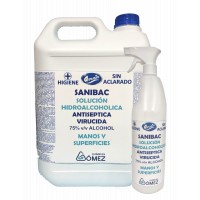 Desinfectante virucida alcohol 75% garrafa 5 litros SANIBAC