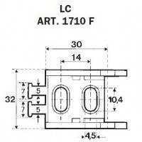 Enganche cadena portacable LC1701/1 plastico hembra CONDUCTIX