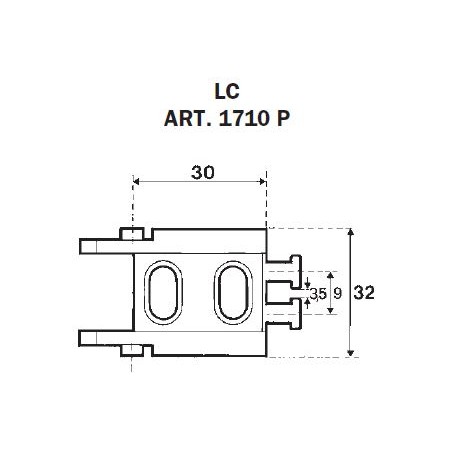 Enganche cadena portacable LC1701 plastico macho CONDUCTIX