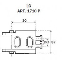 Enganche cadena portacable LC1701/1 plastico macho CONDUCTIX