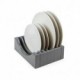 Emuca Organizador de platos para muebles, capacidad para 13 platos, plástico, gris antracita.