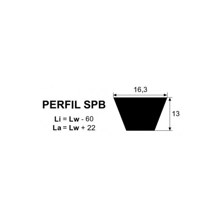 Correa trapecial spb-1340  