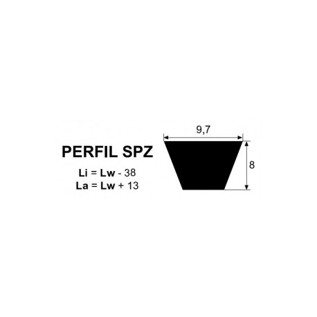 Correa trapecial spz-487   