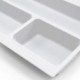 Emuca Cubertero Optima para cajón de cocina Vertex/Concept 500, módulo 800 mm, Tablero: 16mm, Plástico, blanco