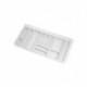 Emuca Cubertero Optima para cajón de cocina Vertex/Concept 500, módulo 1.000 mm, Tablero: 16mm, Plástico, blanco