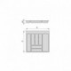 Emuca Cubertero Optima para cajón de cocina Vertex/Concept 500, módulo 600 mm, Tablero: 16mm, Plástico, blanco