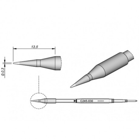Cartucho para soldador T245A C245030 JBC
