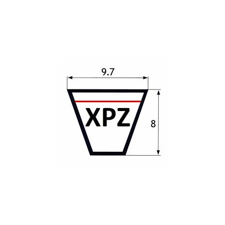 Correa trapecial dentada xpz- 812 