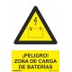 Señal peligro zona de carga bateria pvc 0,7mm 210x300mm NORMALUZ