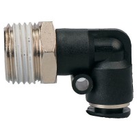 Racor PL codo macho corto conico 8-1/2" giratorio 