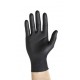 Guante desechable nitrilo negro 5,5gr T-7 (M) caja 100 ud 7M