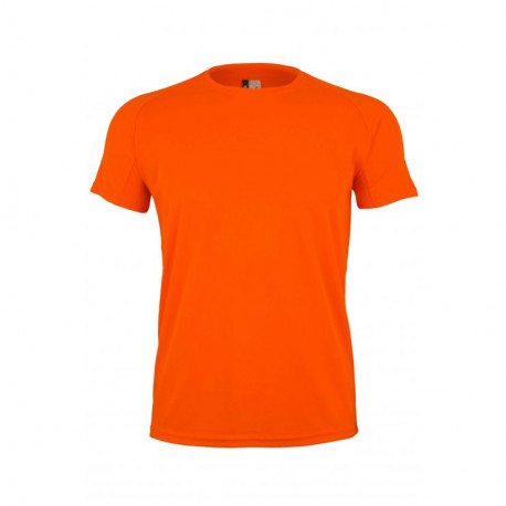 Camiseta técnica manga corta tech mk520v 303 naranja fluor MUKUA