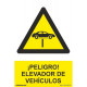 Señal peligro elevador de vehiculo pvc 0,7mm 210x300mm NORMALUZ