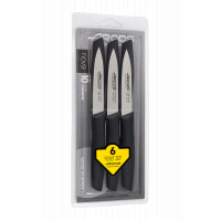 Juego de mondadores 6 pz negro Serie NOVA (12 unidades) ARCOS