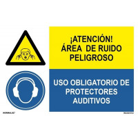 Señal combinada ruido peligroso/obligatorio protectores audi NORMALUZ
