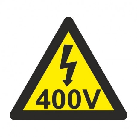 Adhesivo triangulo 400v 105mm lado NORMALUZ