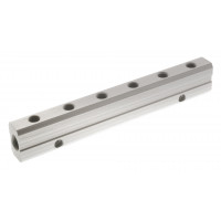 Regleta doble 6048 aluminio 3/8-1/4-4 salidas AIGNEP