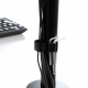 Emuca Soportes de monitor para mesa inclinables y giratorios 360​°., Doble, Pintado negro, Acero